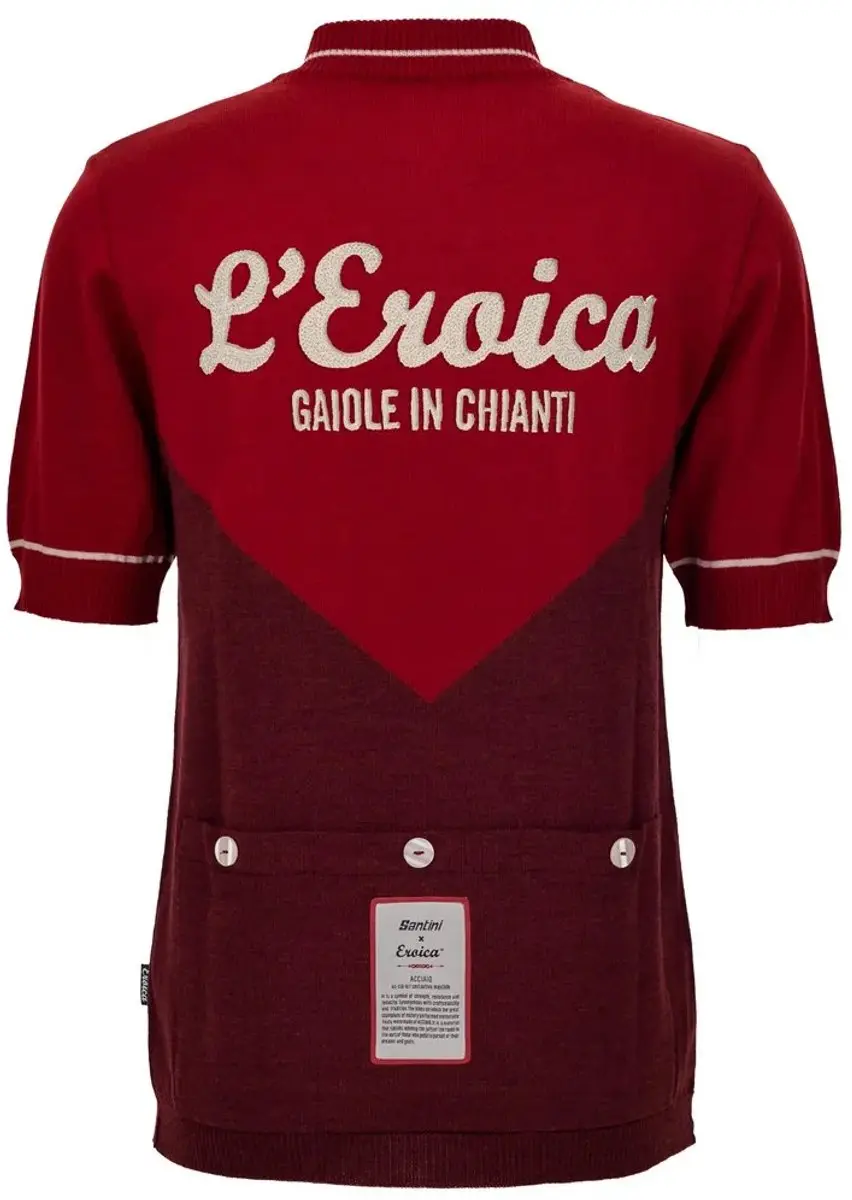 Santini Eroica 29º Gaiole Wielertrui - L - Bordeaux - afbeelding 2 van 4