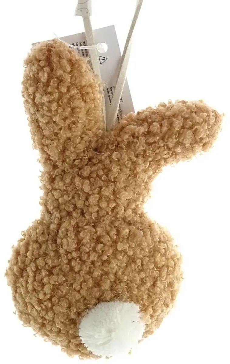 Kaemingk Paashanger Konijn Teddy 1 Hangoor Cappuccino 3 x 7 x 11 cm
