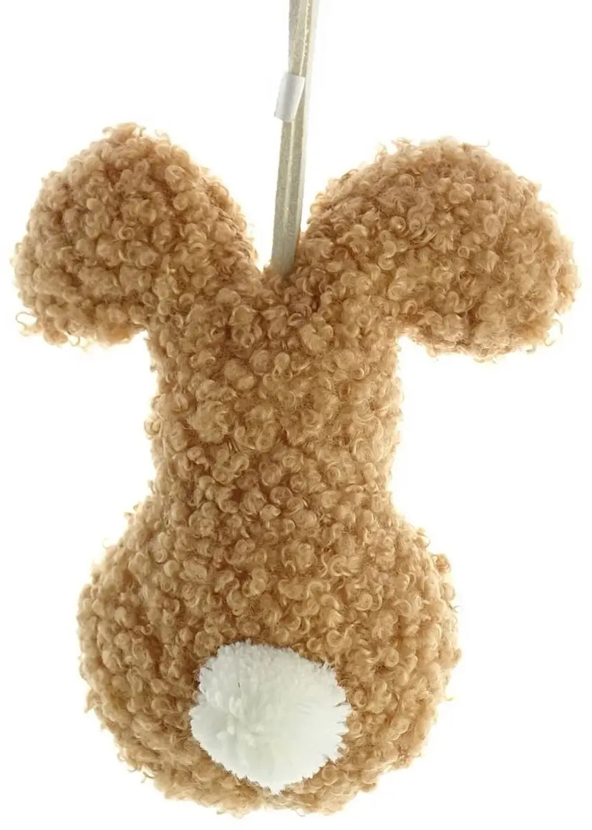 Kaemingk Paashanger Konijn Teddy 2 Hangoren Cappuccino 11 cm