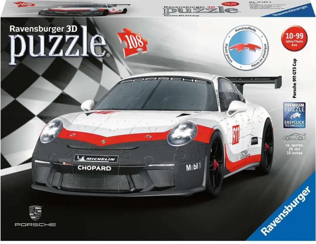 Ravensburger Porsche GT3 Cup 3D Puzzel 108 Stuks