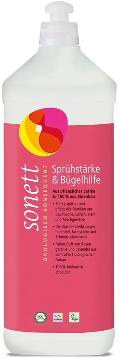 Strijk spray 1 Liter, Sonett Sprühstärke en Bügelhilfe, strijk gemakkelijk sp
