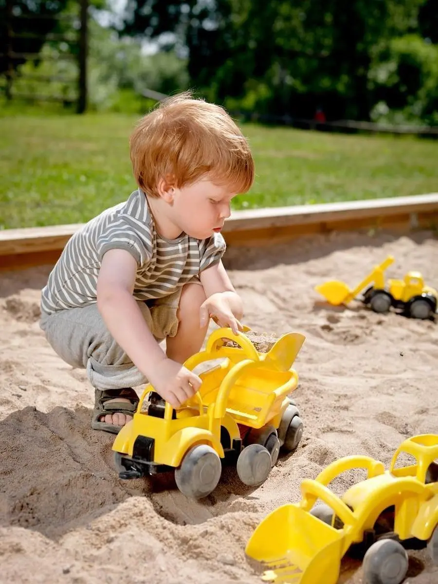 Viking Toys Bouwplaats grote tractor met voorlader Geel - afbeelding 6 van 6