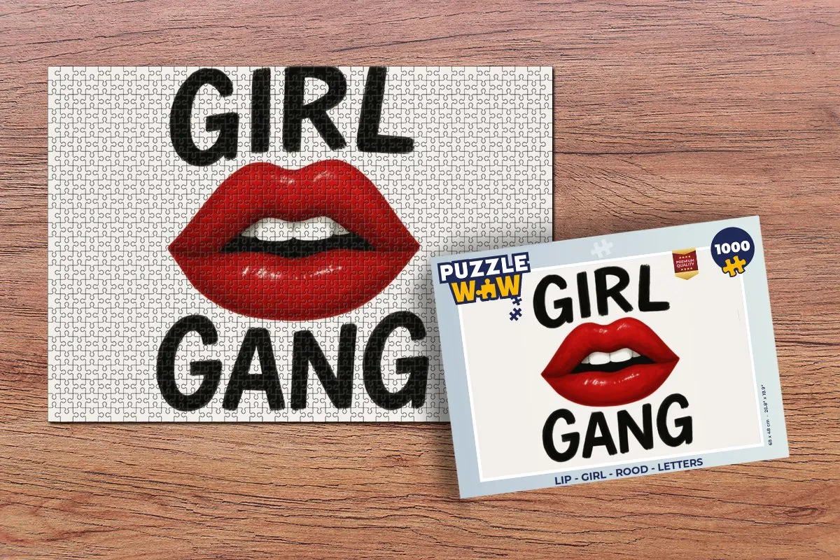 PuzzleWow Lip Legpuzzel 1000 Stuks - Rood