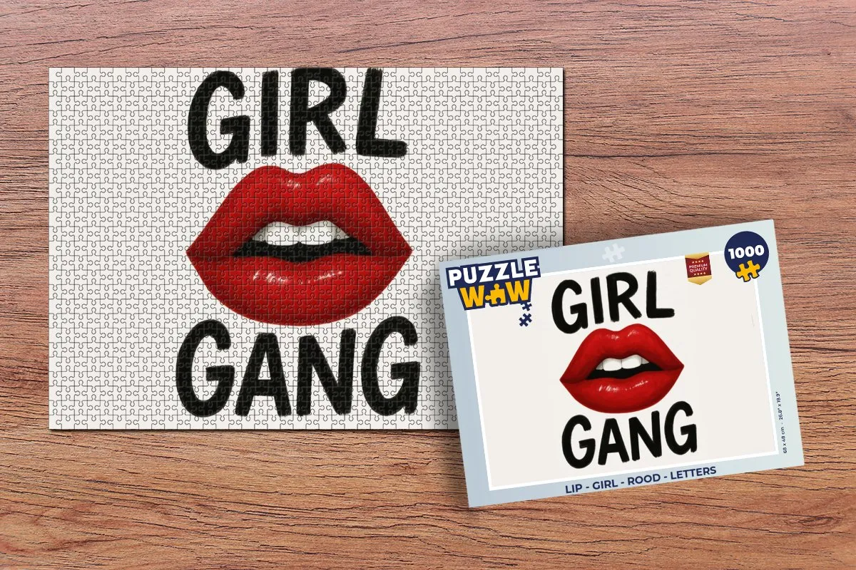 PuzzleWow Lip Legpuzzel 1000 Stuks - Rood