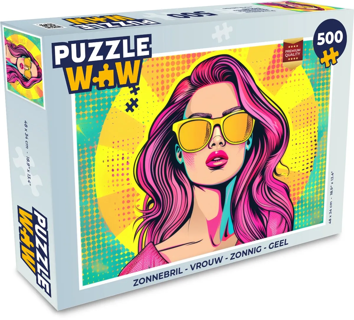 PuzzleWow Zonnebril Legpuzzel 500 Stuks
