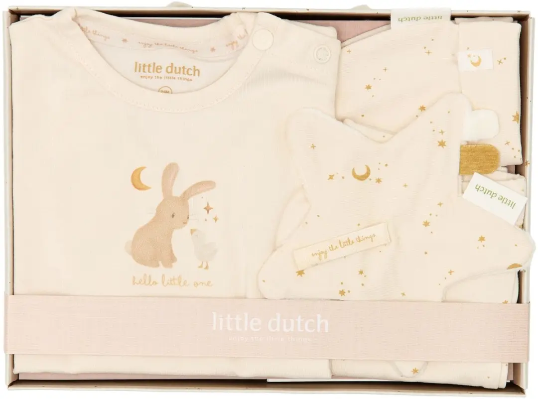Little Dutch Kraamcadeau Kledingset Beige 50/56
