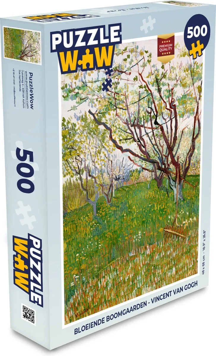 PuzzleWow Vincent van Gogh Bloeiende Boomgaarden 500 Puzzelstukken
