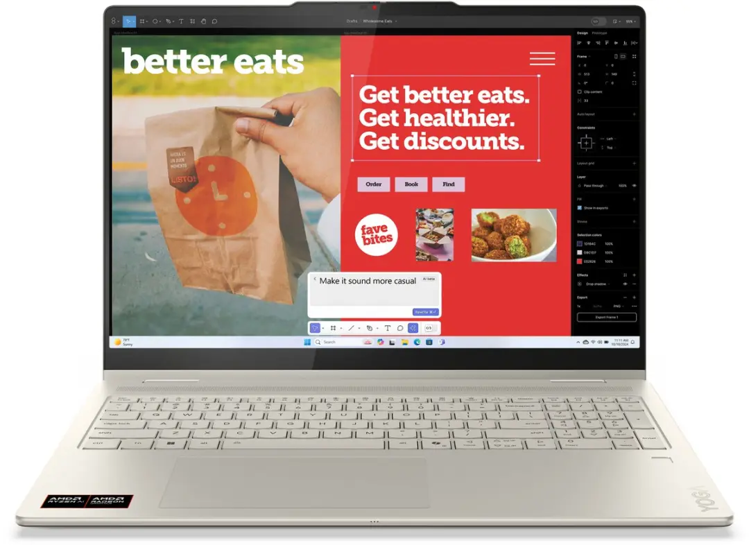 Lenovo Yoga 7 2-in-1 16AKP10 Copilot+ PC AMD Ryzen AI 5 340 Hybride (2-in-1) 40,