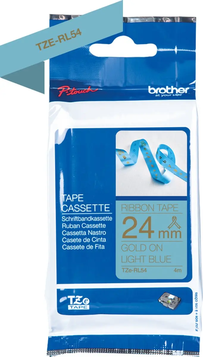 Brother TZE-RL54 Printerlint - Goud