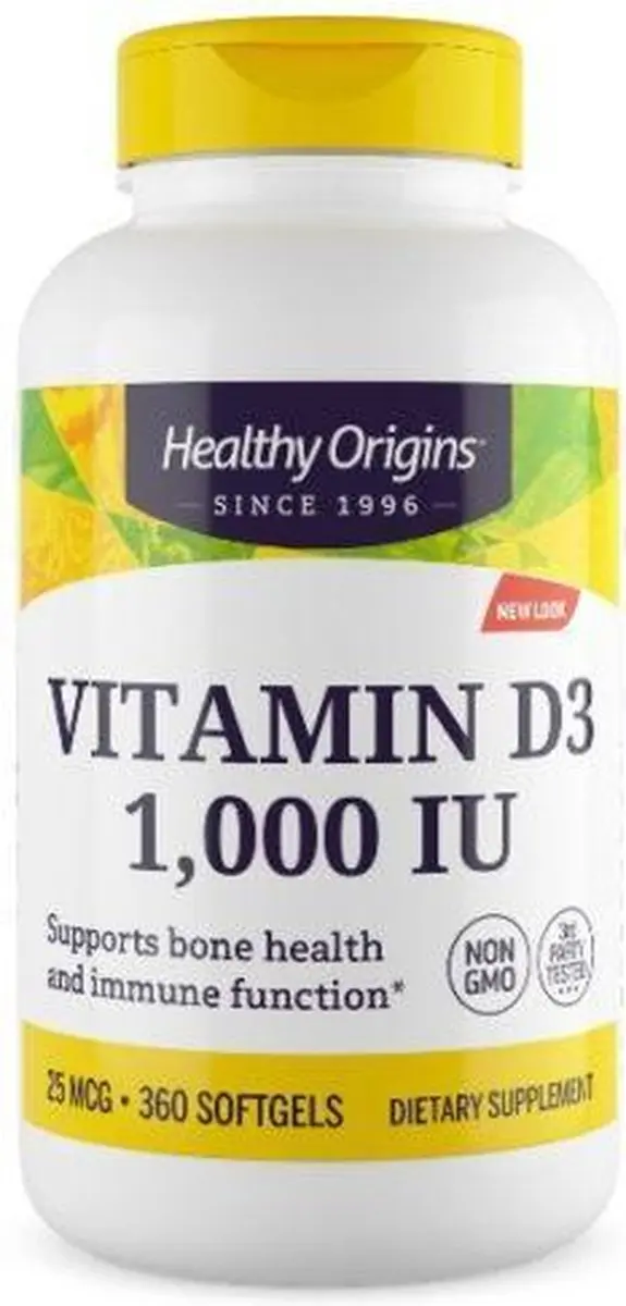 Healthy Origins Vitamine D3 1000 IU