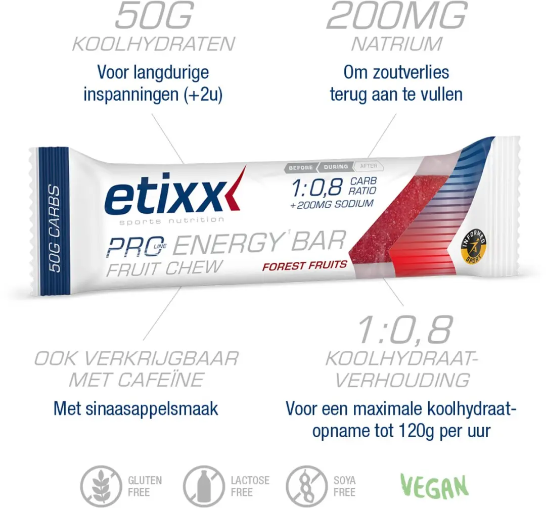Etixx PRO LINE Energy Bar Bosvruchten - 12x62g