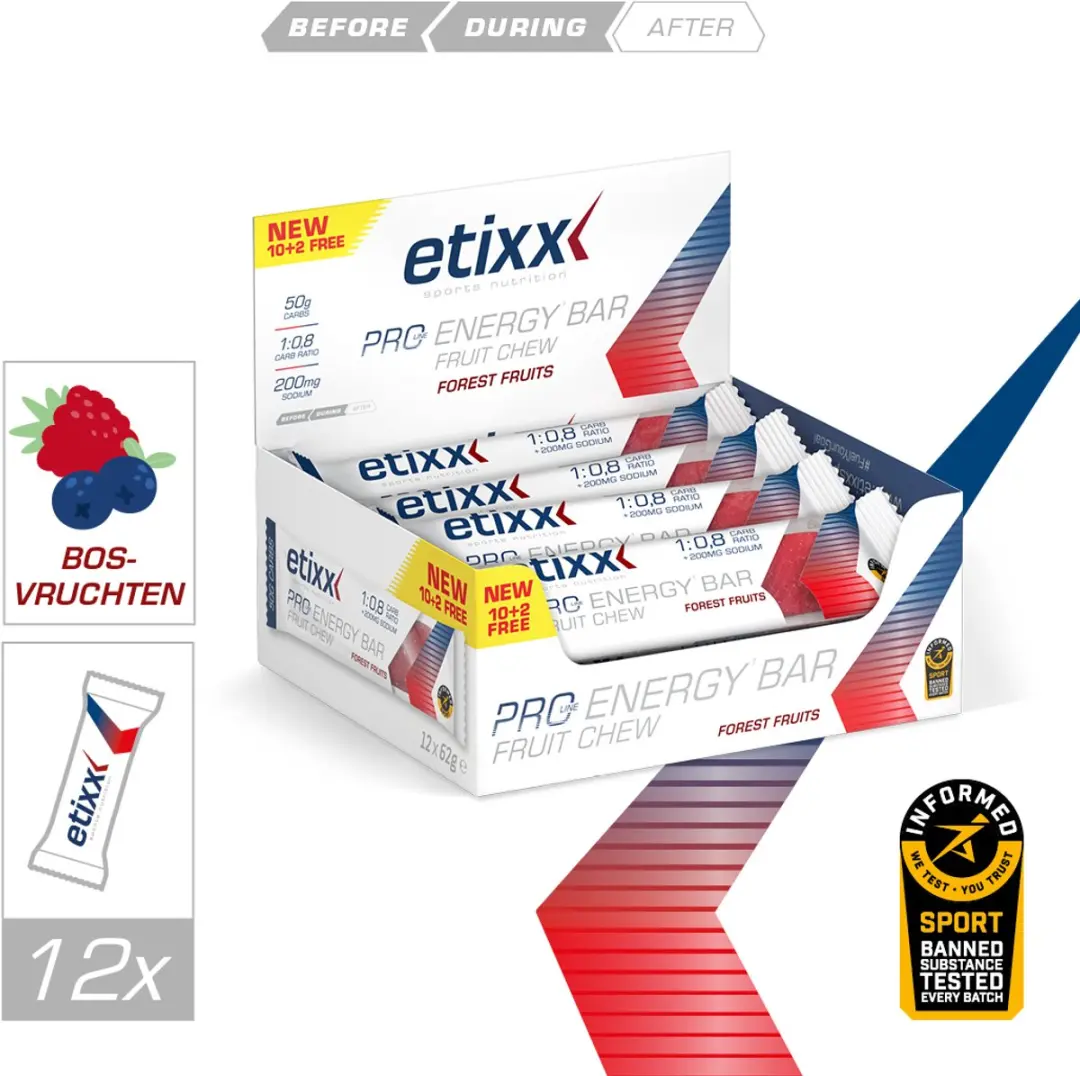Etixx PRO LINE Energy Bar Bosvruchten - 12x62g