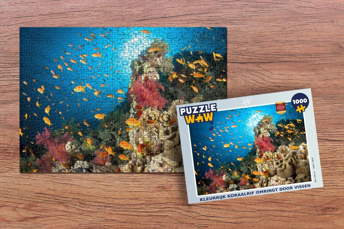 PuzzleWow Legpuzzel Kleurrijk Koraalrif 1000 Stuks