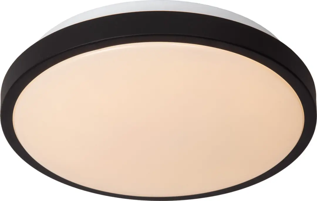 Lucide Dasher Plafondlamp Ø29cm LED 12W 2700K IP44 Zwart