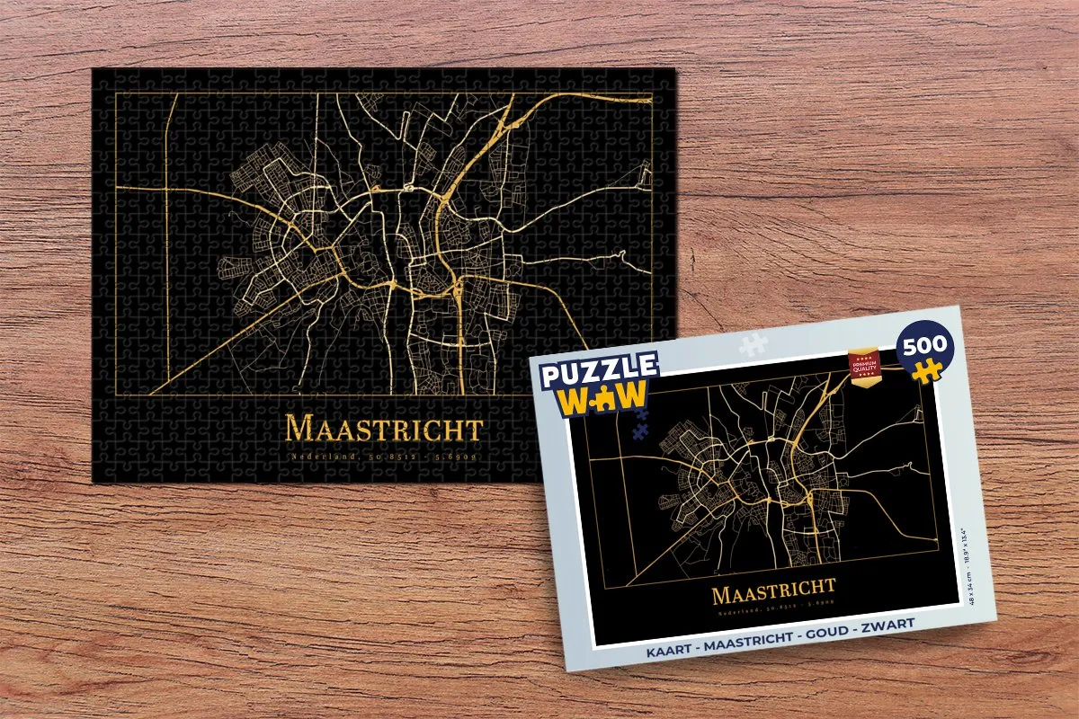 PuzzleWow Maastricht Legpuzzel 500 Stuks - Multicolor