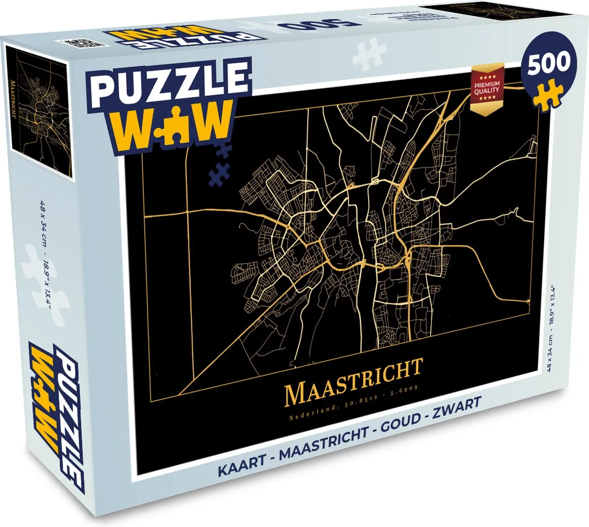 PuzzleWow Maastricht Legpuzzel 500 Stuks - Multicolor