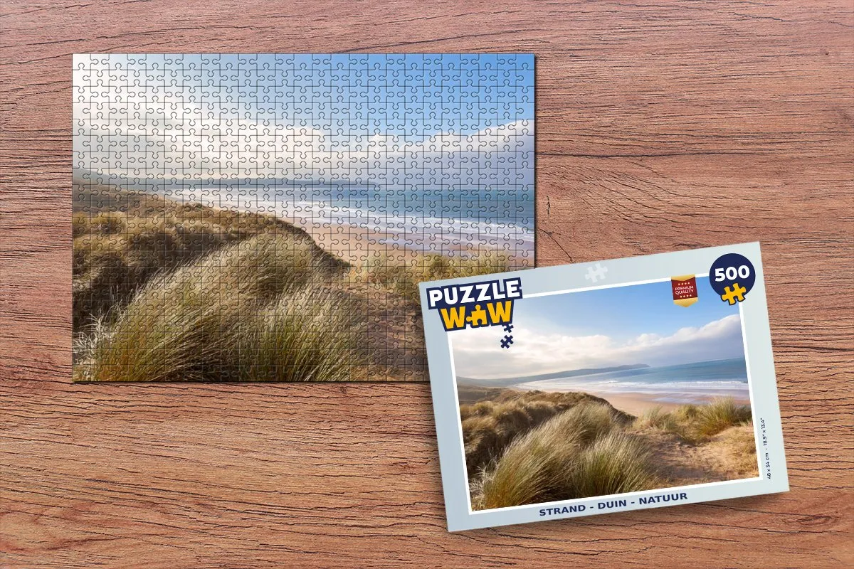 PuzzleWow Strand Duin Natuur Legpuzzel 500 Stuks - Multicolor