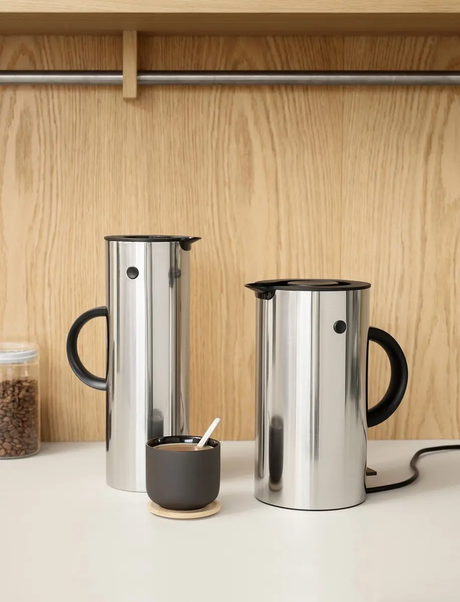 Stelton EM77 Thermoskan 1L - Zilver - afbeelding 2 van 6