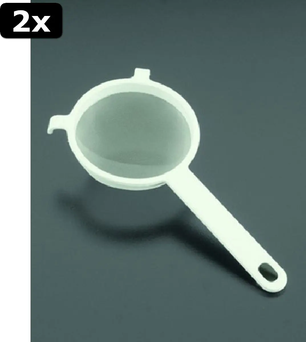 2x Metaltex zeef nylon 10 cm.