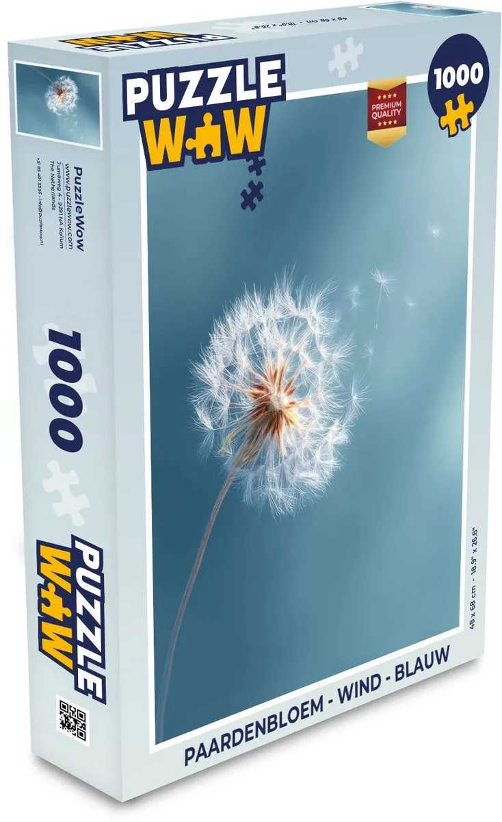 PuzzleWow Paardenbloem Wind 1000 Stuks