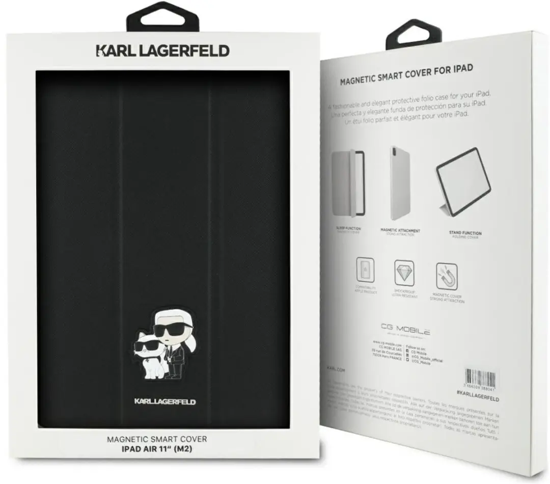 Karl Lagerfeld Boekomslag iPad Air 11 2024/2025 Saffiano Magnetic - Transparent