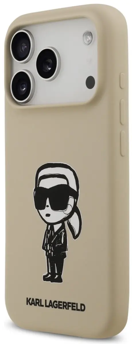 Karl Lagerfeld Siliconen Hoesje iPhone 17 - Zwart