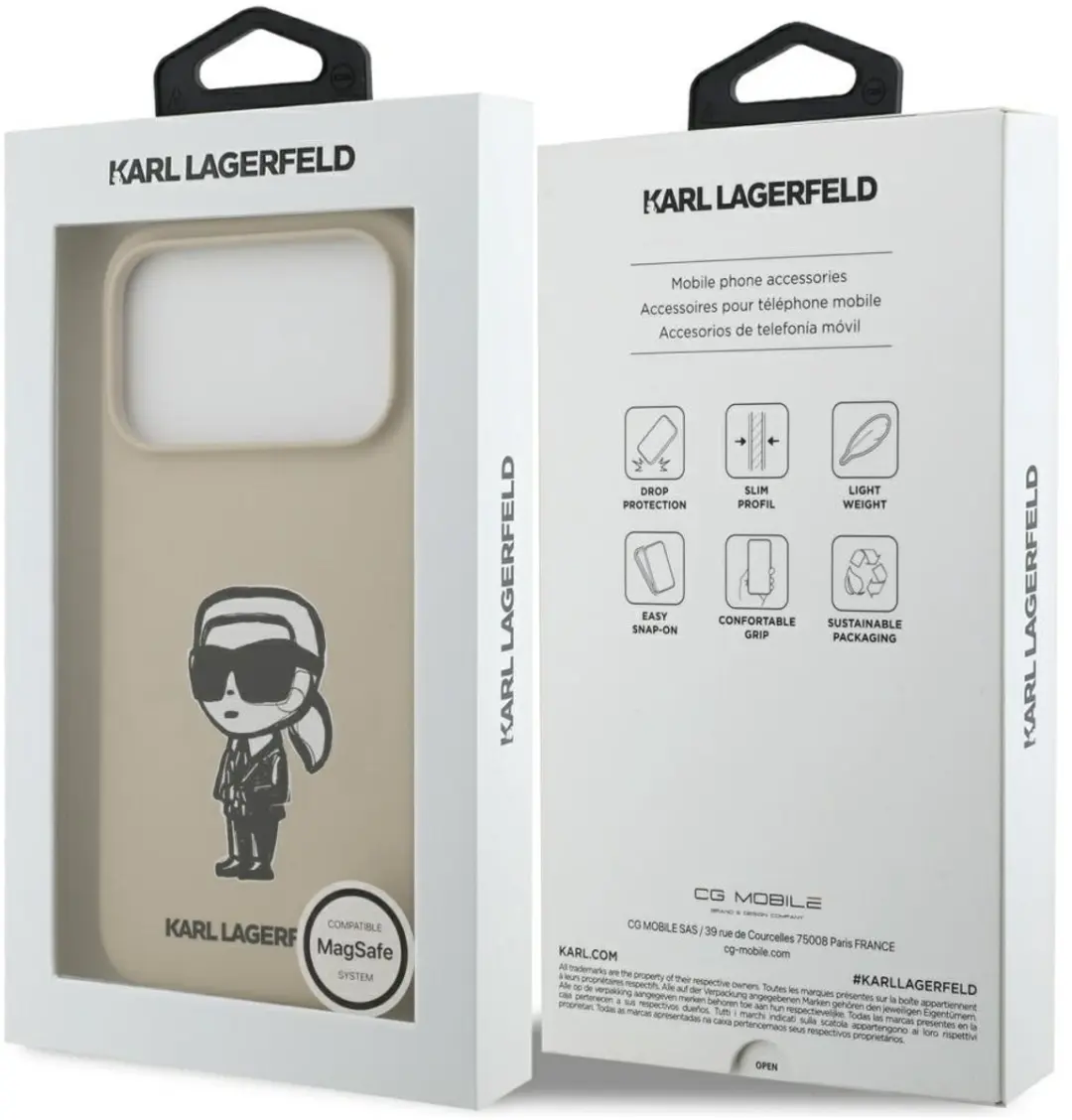 Karl Lagerfeld Siliconen Hoesje iPhone 17 - Zwart