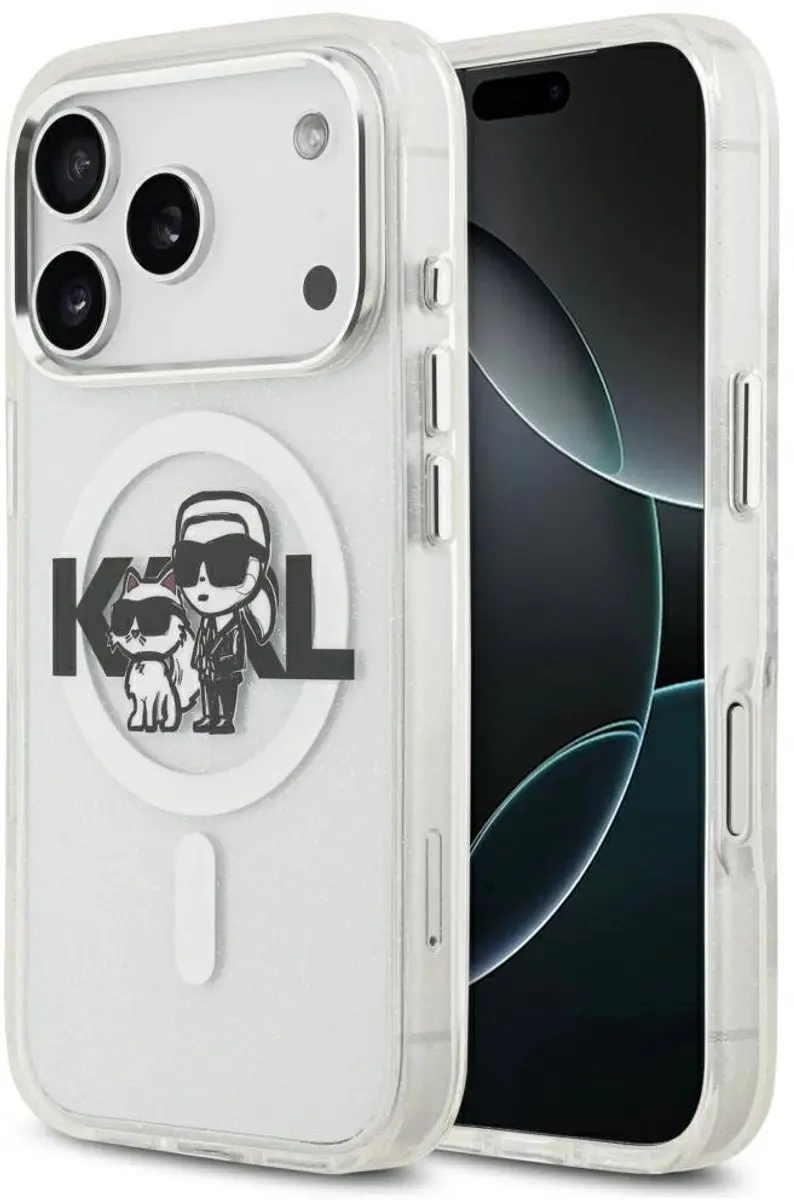 Karl Lagerfeld Glitter Logo MagSafe Hoesje