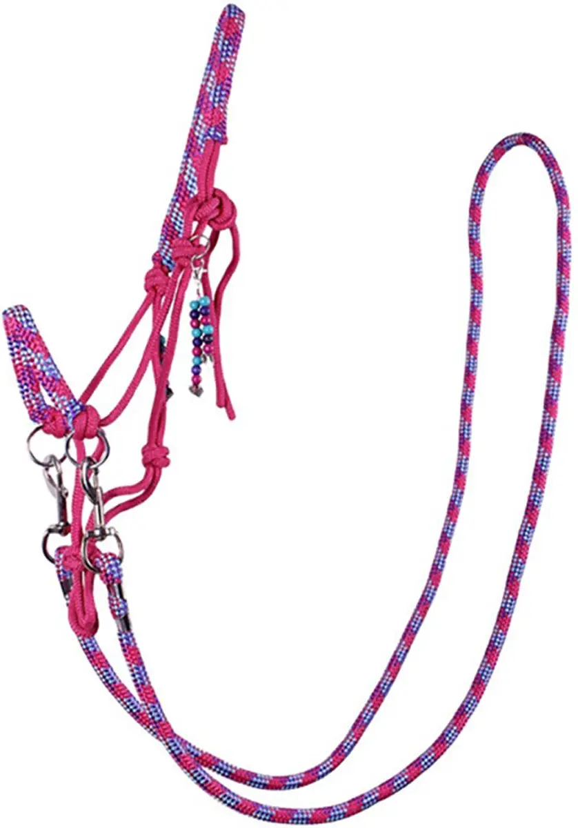 QHP Touwhalster & Neckrope Liberty Fuchsia - afbeelding 6 van 6