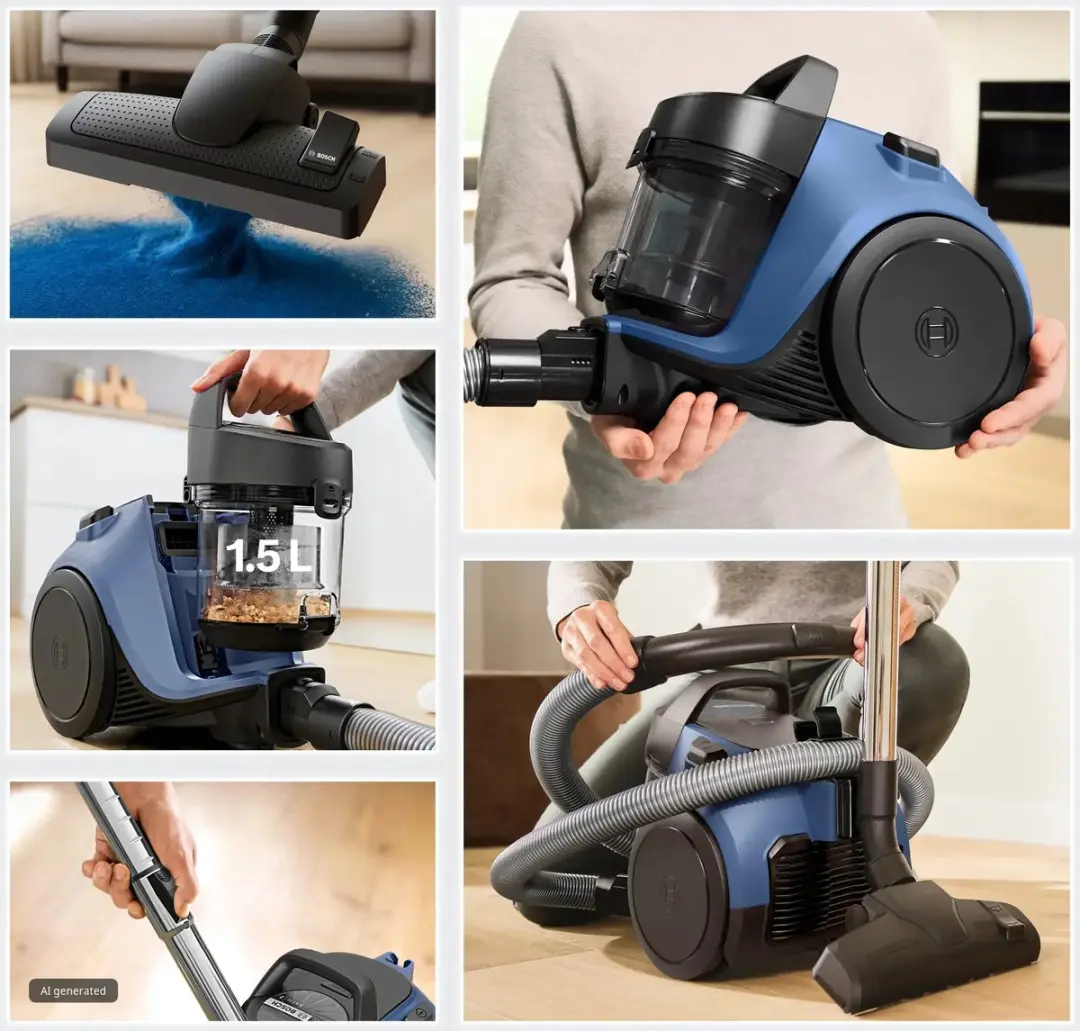 Bosch Serie 2 BGC05LBU2 Stofzuiger - 700W - 1,5L - Blauw - afbeelding 5 van 6