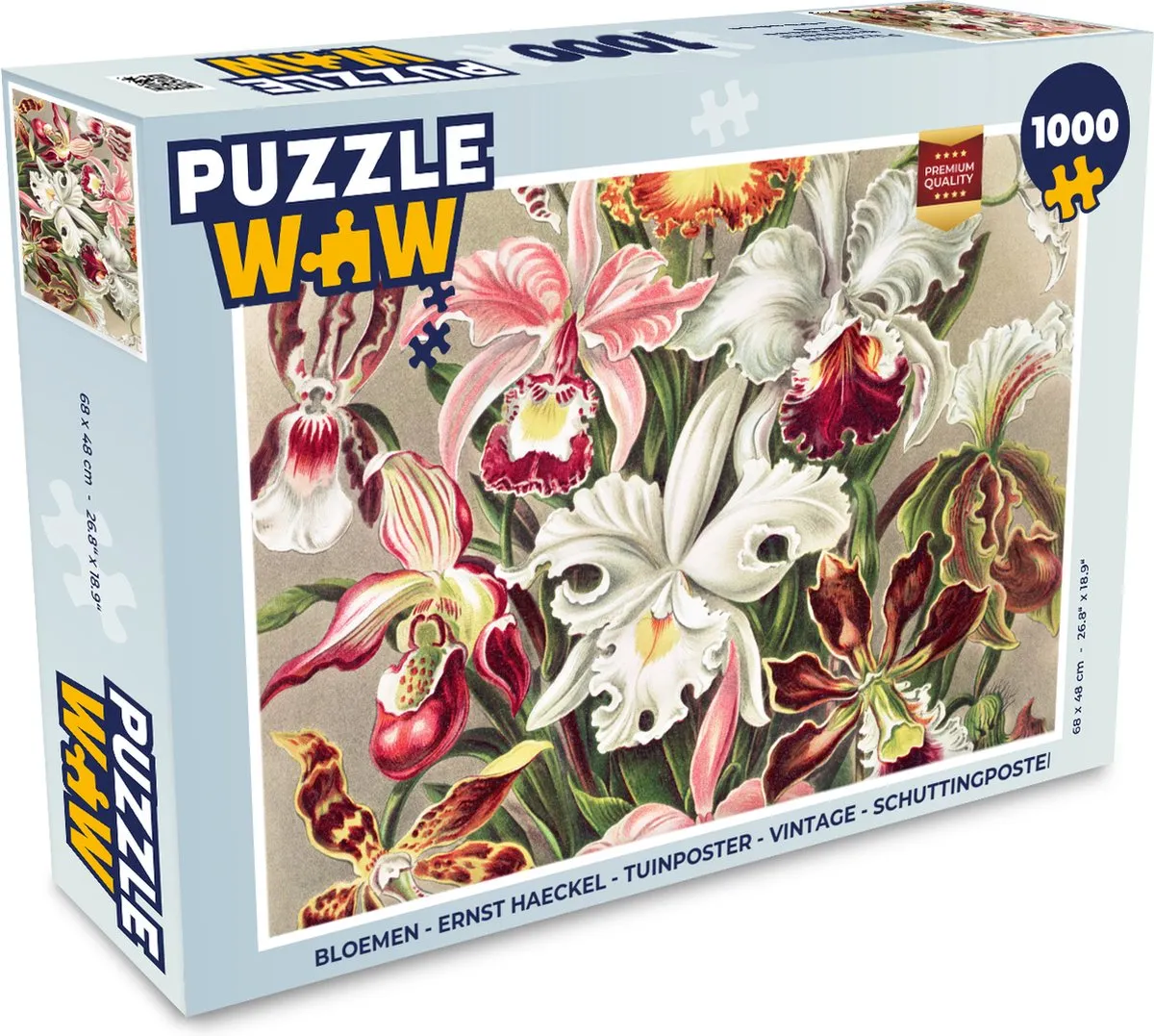 PuzzleWow Ernst Haeckel Orchidee Legpuzzel 1000 Stuks - Multicolor