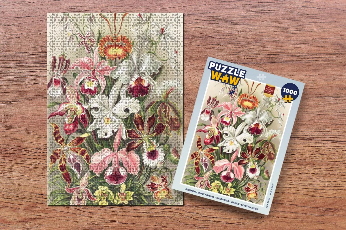 PuzzleWow Ernst Haeckel Orchidee Legpuzzel 1000 Stuks - Multicolor