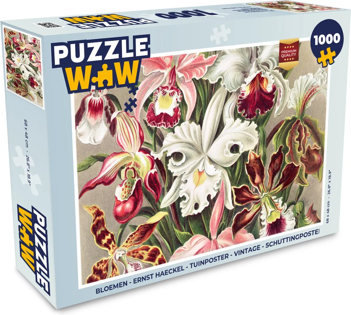 PuzzleWow Ernst Haeckel Orchidee Legpuzzel 1000 Stuks - Multicolor