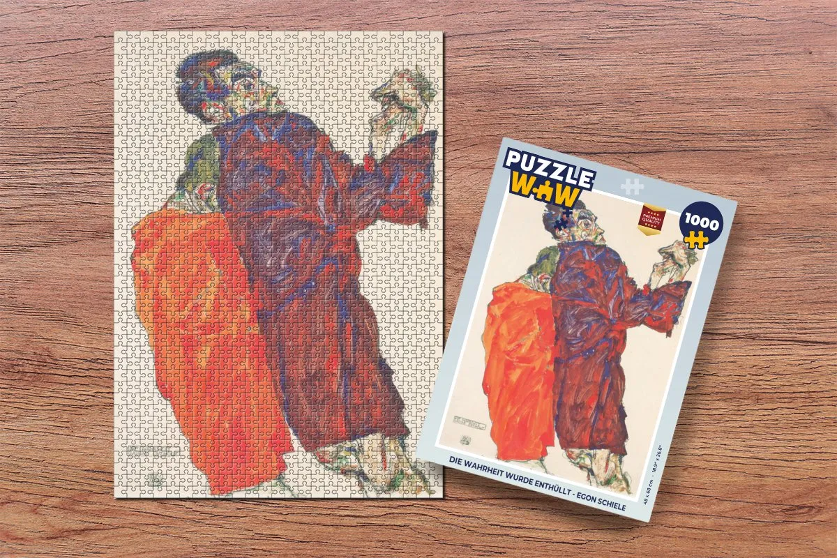 PuzzleWow Egon Schiele Legpuzzel 1000 Stuks - Multicolor