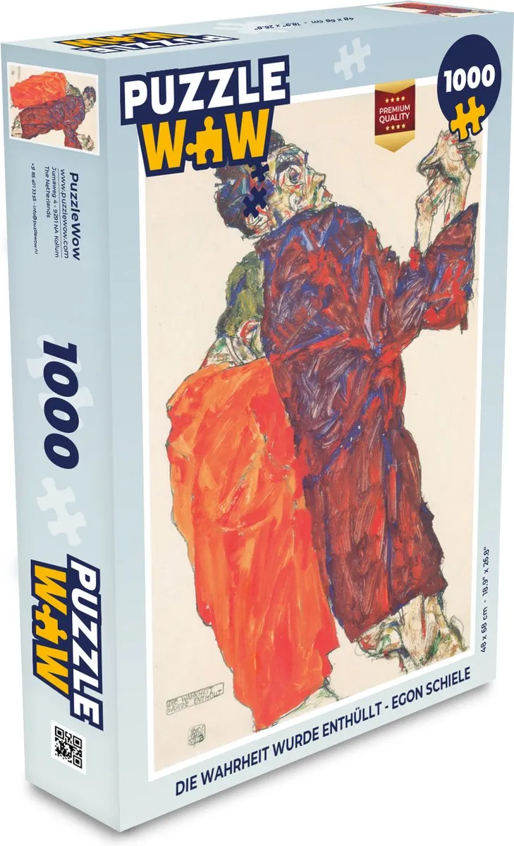 PuzzleWow Egon Schiele Legpuzzel 1000 Stuks - Multicolor