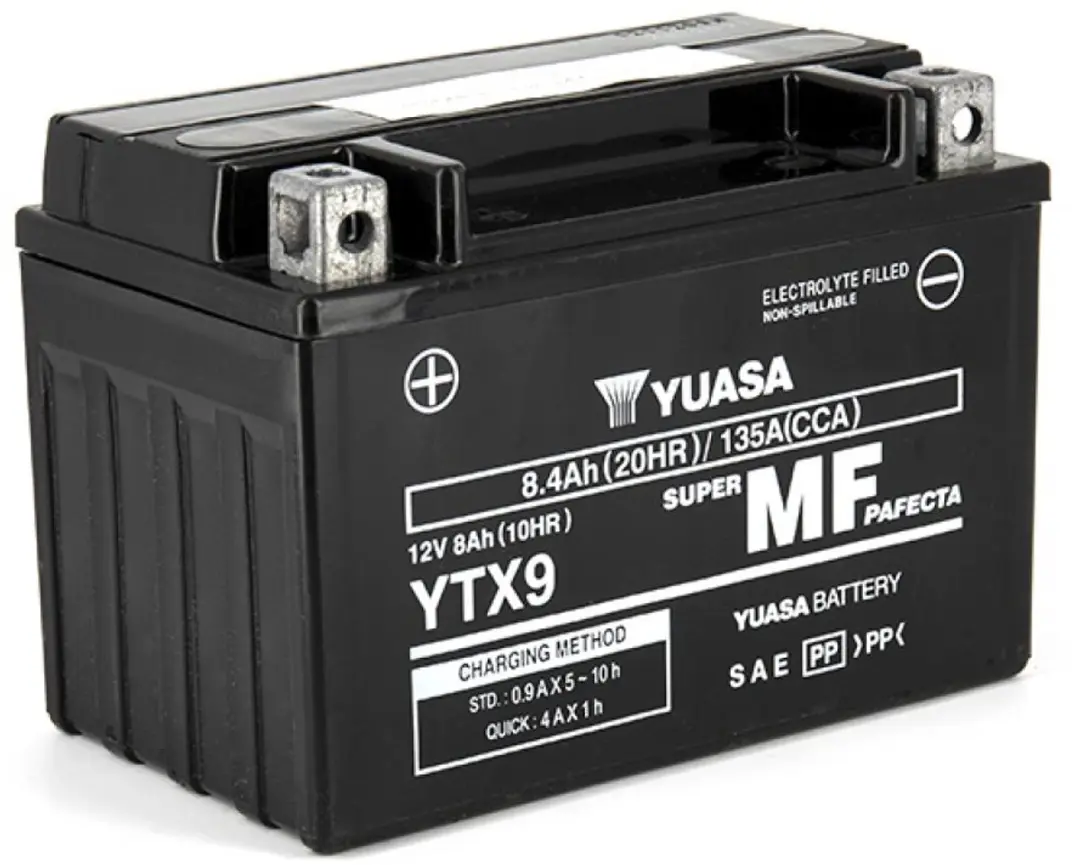Yuasa YTX9-WC AGM Accu - 12V - Zilver