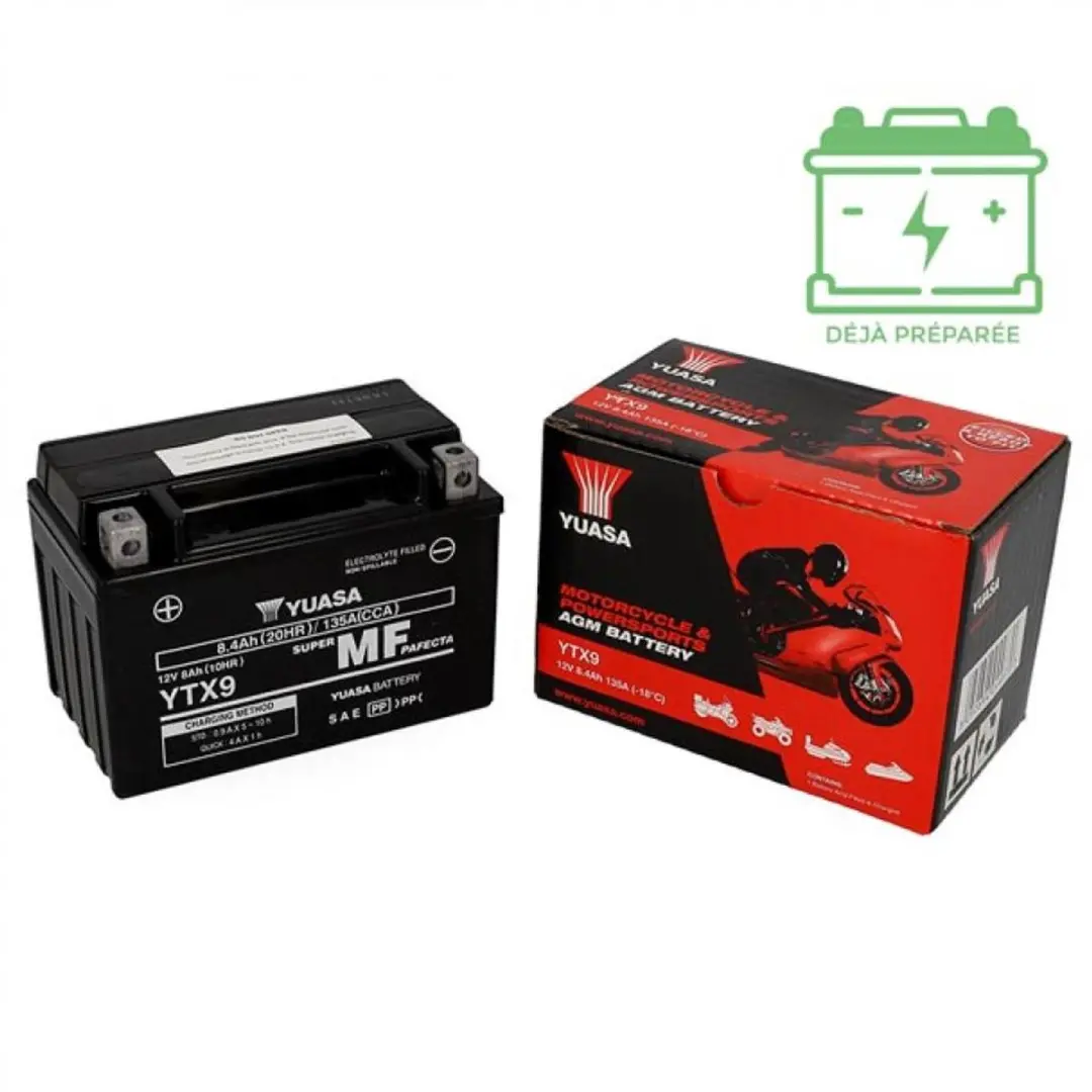 Yuasa YTX9-WC AGM Accu - 12V - Zilver