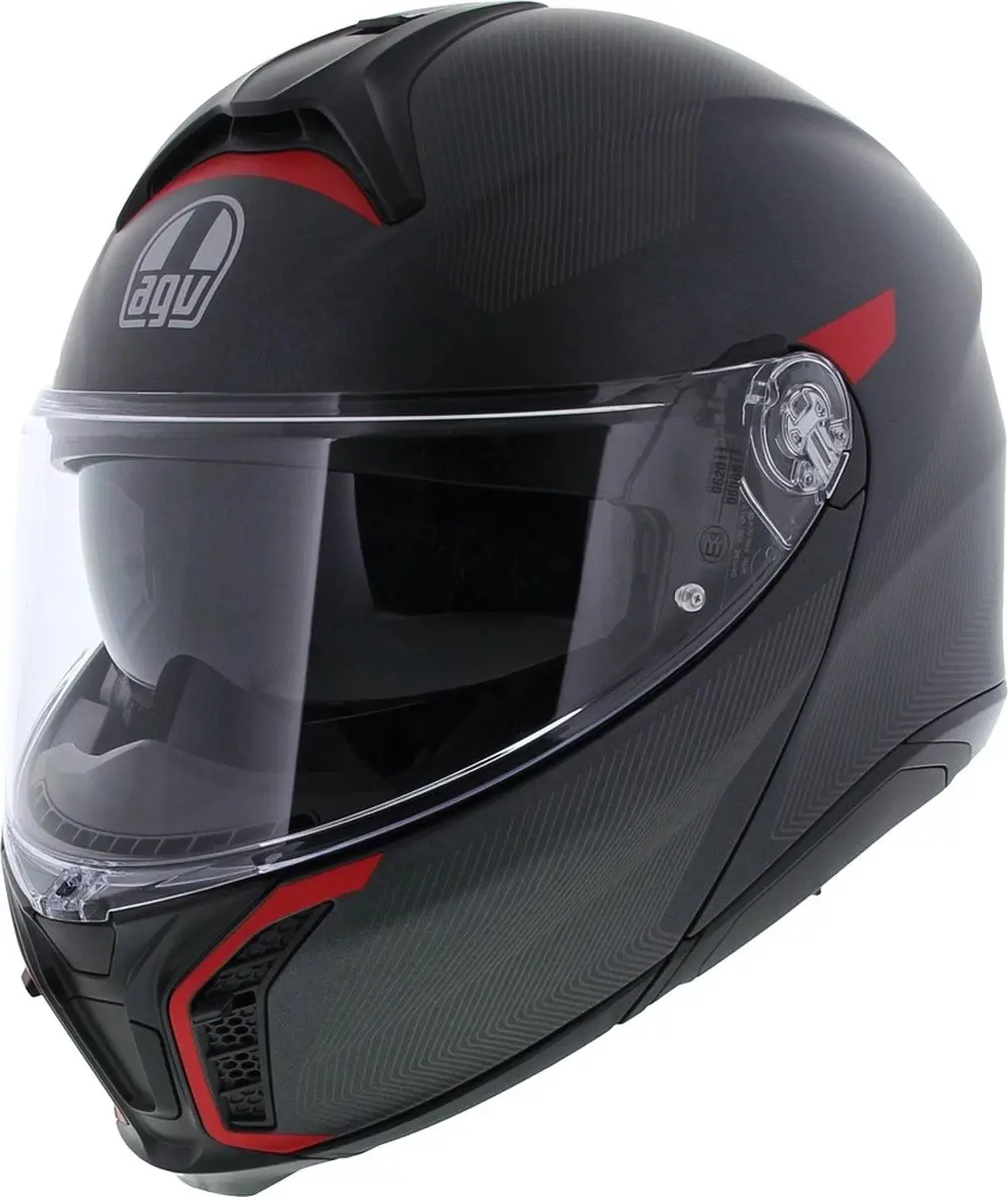 AGV Tourmodular motorhelm Frequency mat titanium rood systeemhelm L