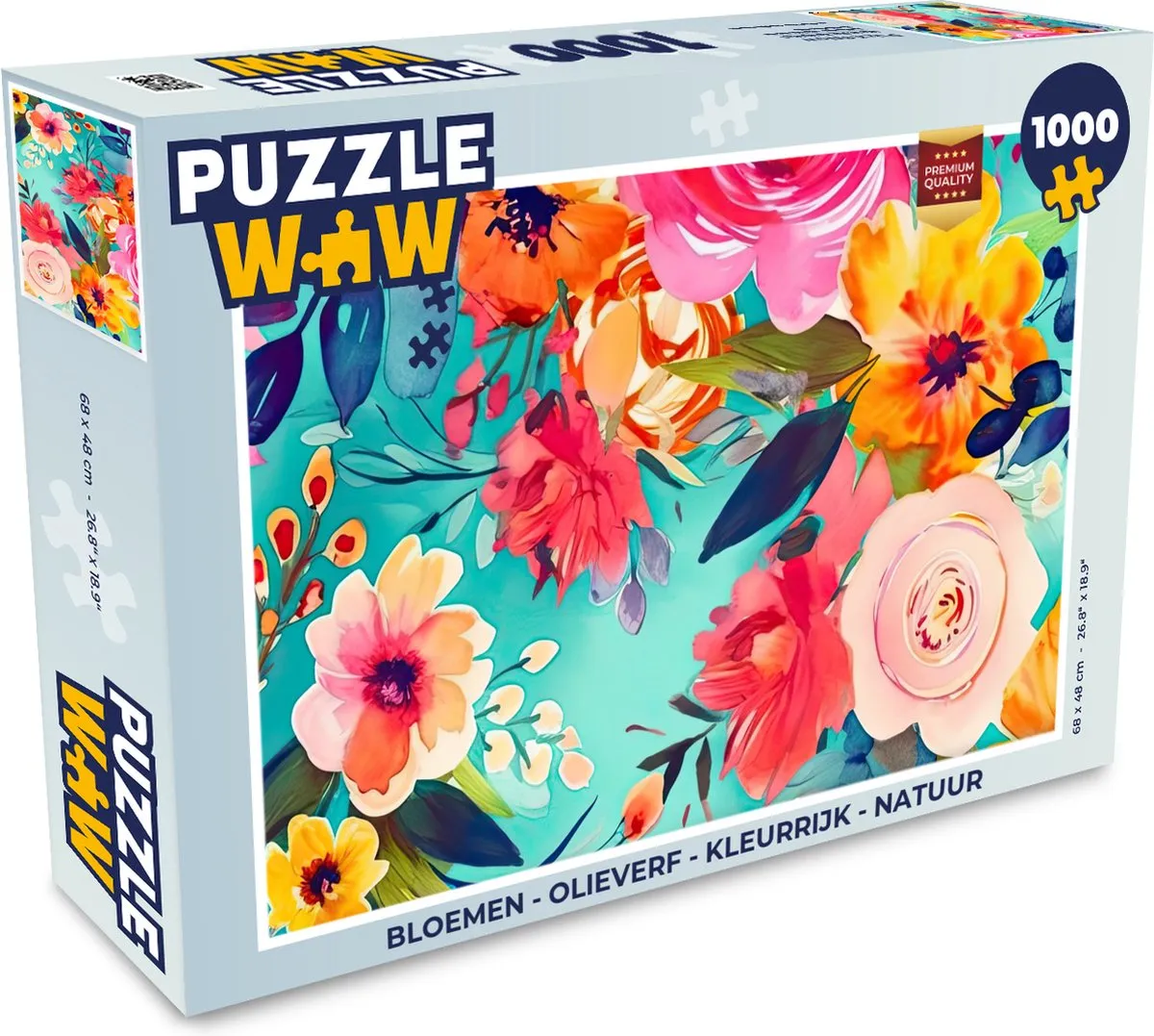 PuzzleWow Bloemen Legpuzzel 1000 Stuks - Multicolor