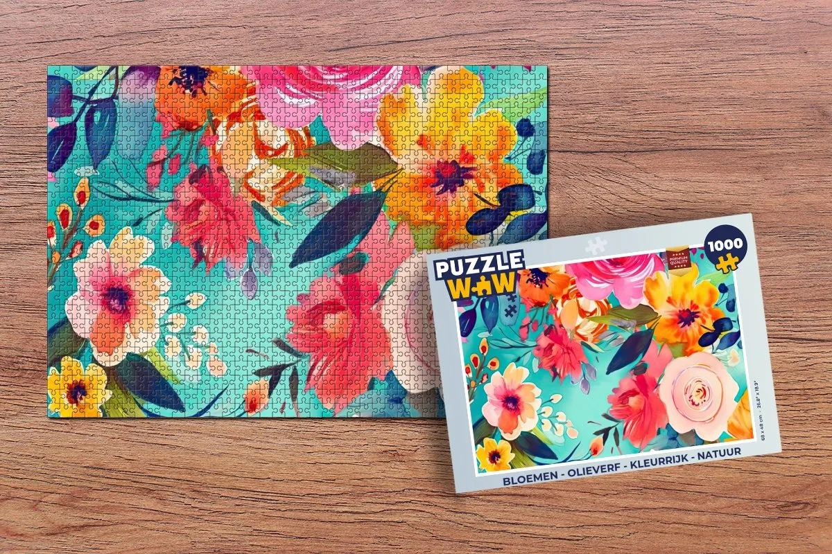 PuzzleWow Bloemen Legpuzzel 1000 Stuks - Multicolor