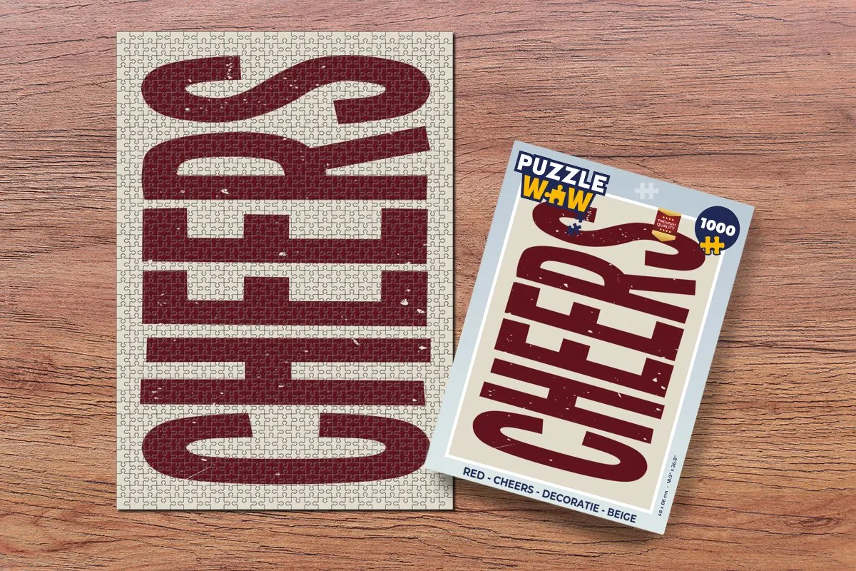 PuzzleWow Cheers Legpuzzel 1000 Stuks - Beige