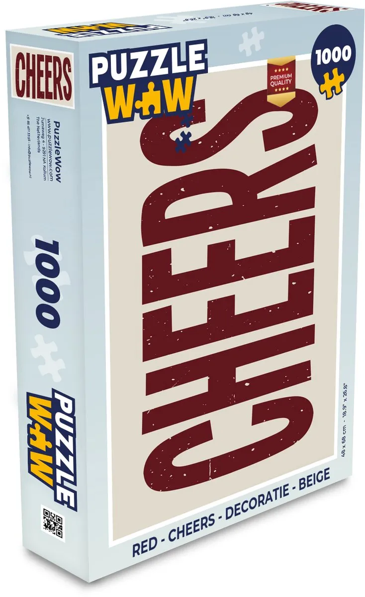 PuzzleWow Cheers Legpuzzel 1000 Stuks