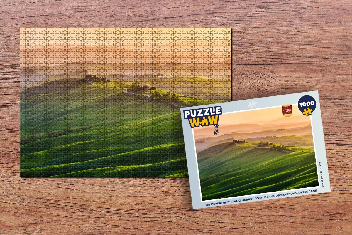PuzzleWow Toscane Legpuzzel 1000 Stuks - Multicolor