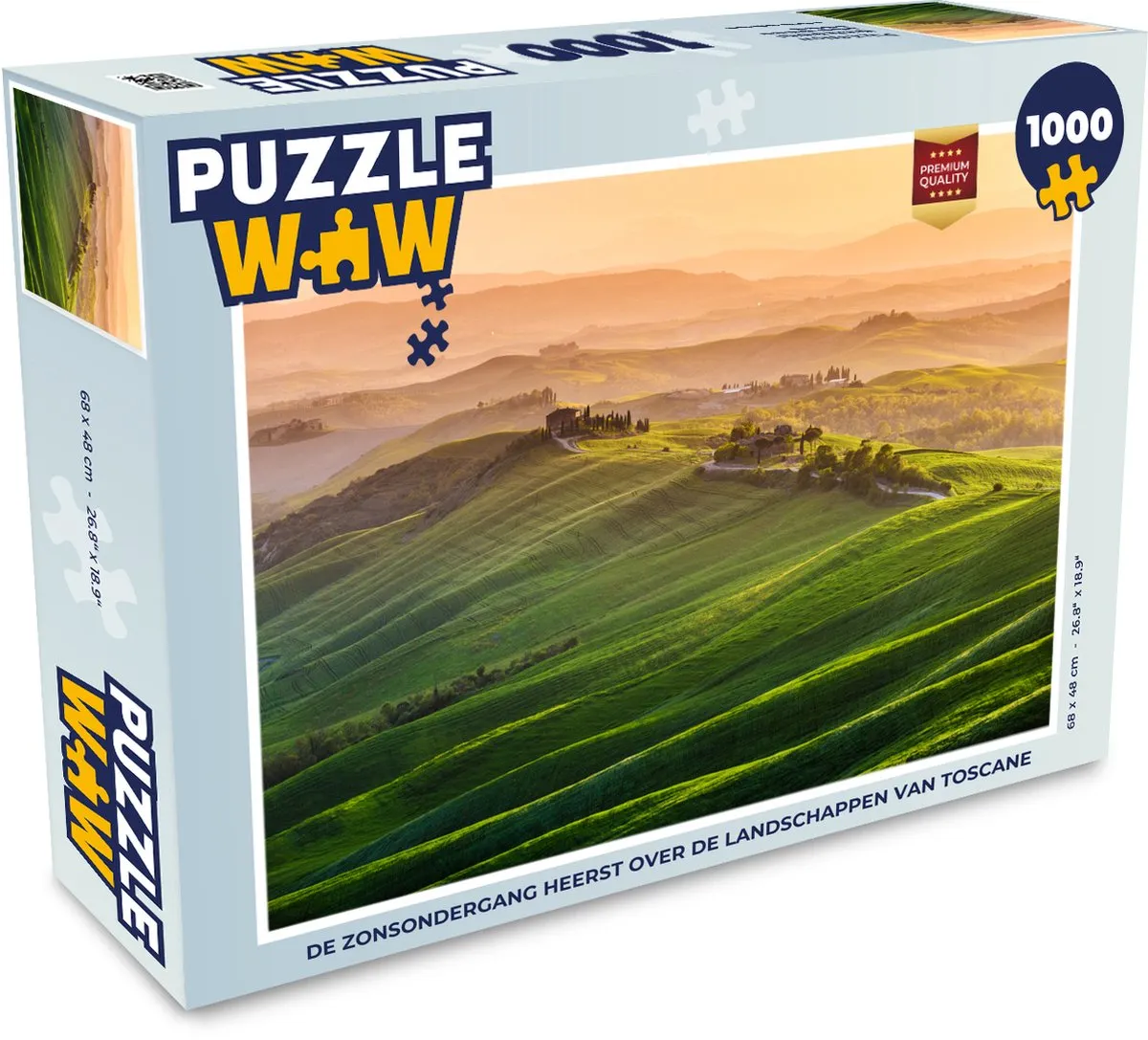 PuzzleWow Toscane Legpuzzel 1000 Stuks - Multicolor