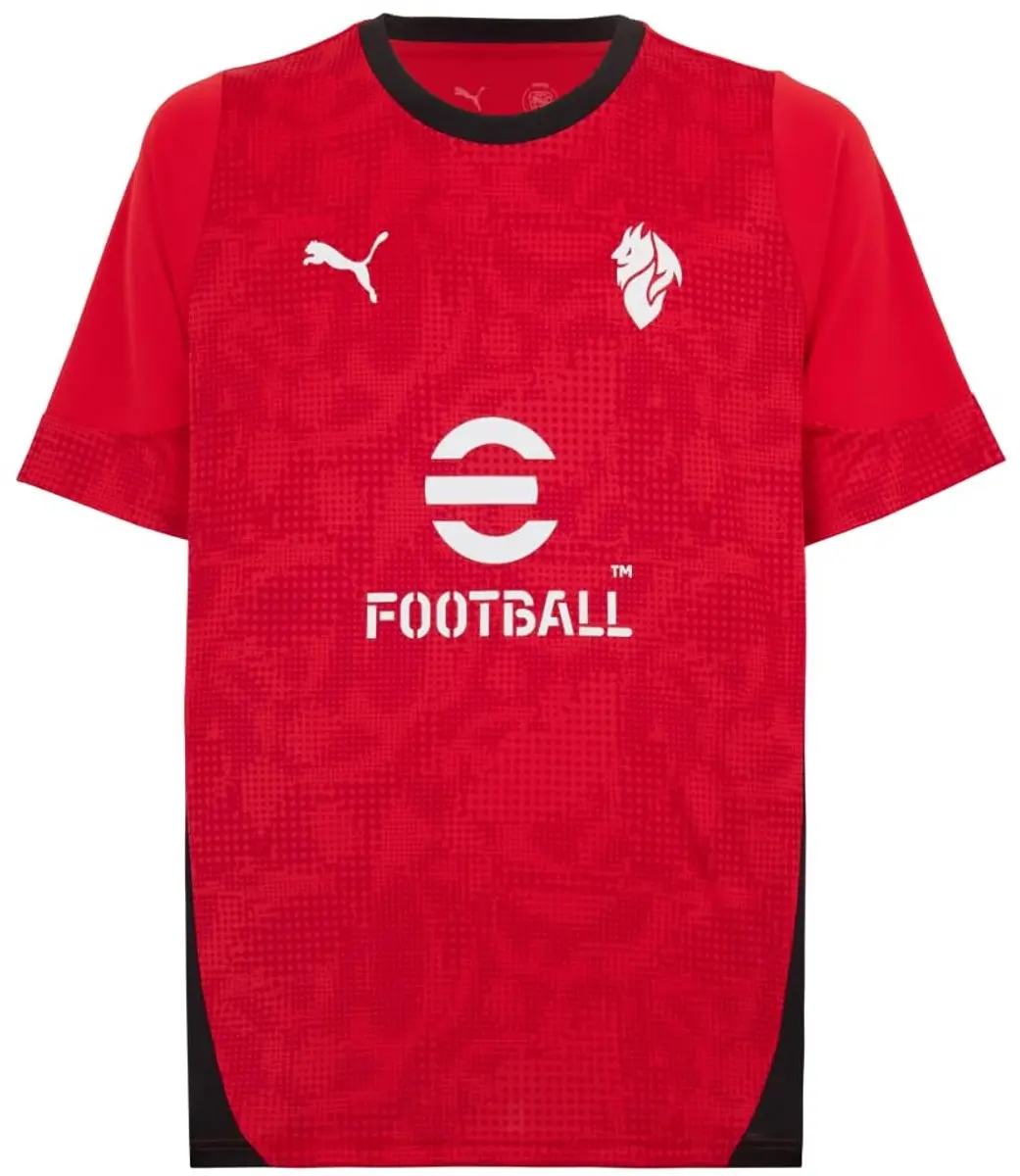 PUMA AC Milan Maillot d'Entraînement 2025-2026 Rouge Noir Blanc