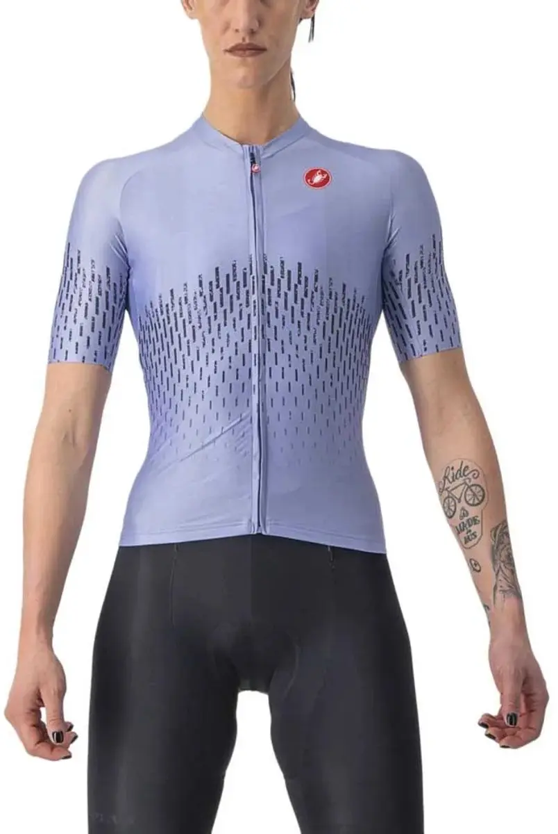 Castelli Aero Pro Korte Mouw Wielertrui Paars L Vrouw