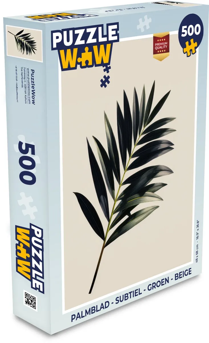 PuzzleWow Palmblad Legpuzzel 500 Stuks