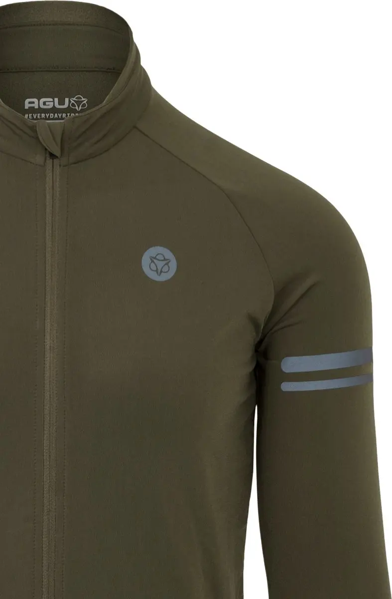 AGU Thermo Fietsshirt Lange Mouwen Essential Heren M - Groen - afbeelding 6 van 6