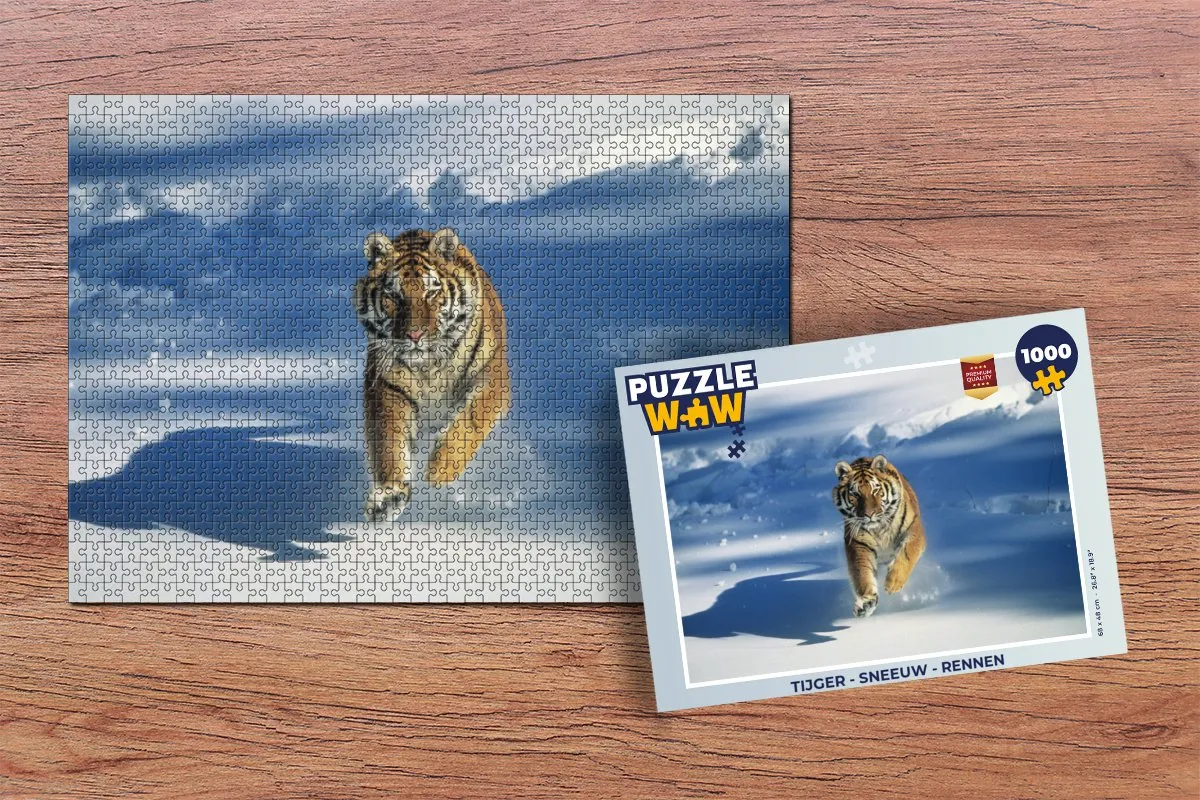 PuzzleWow Tijger Legpuzzel 1000 Stuks - Multicolor