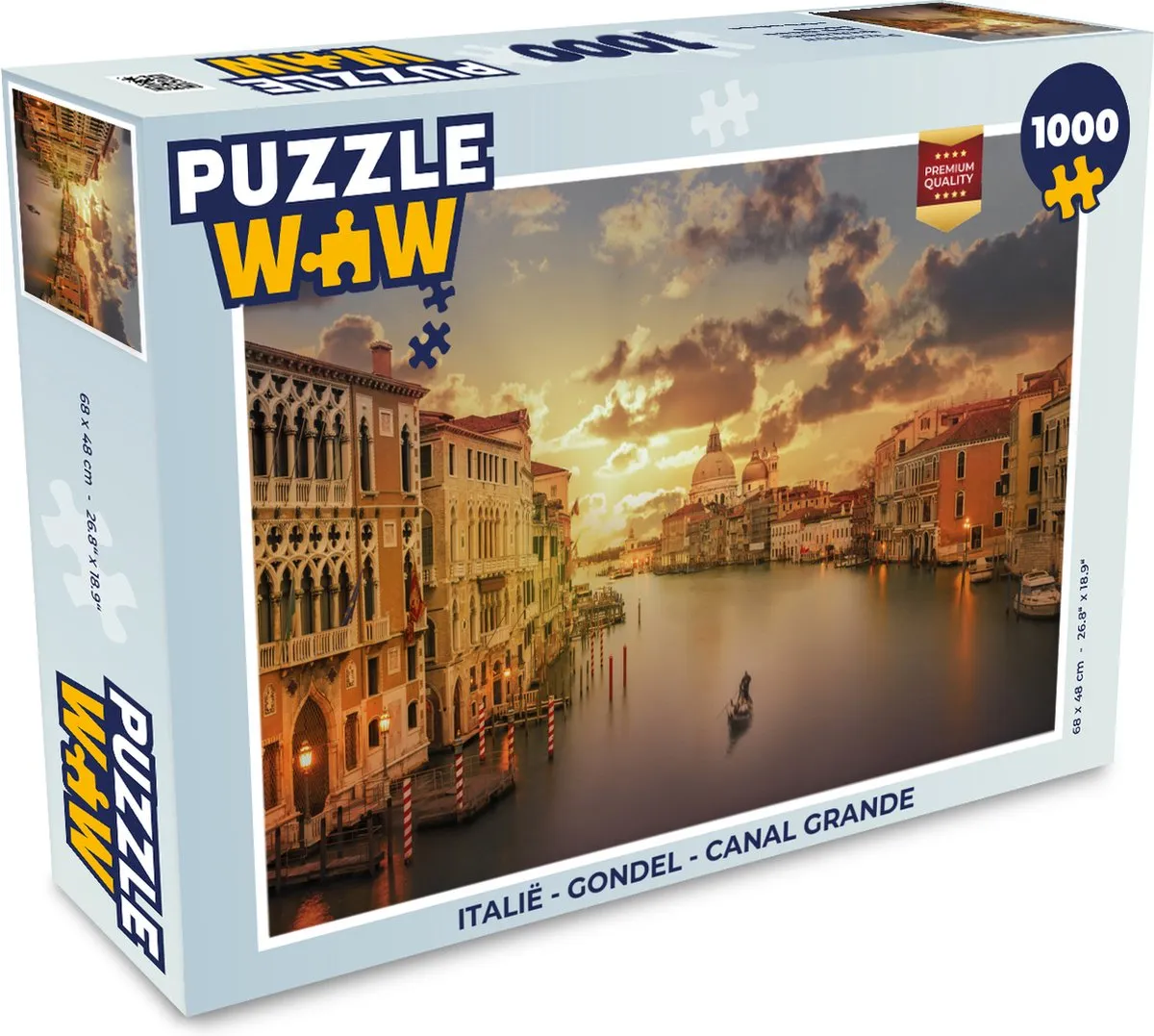 PuzzleWow Italië Gondel Canal Grande Legpuzzel 1000 Stuks